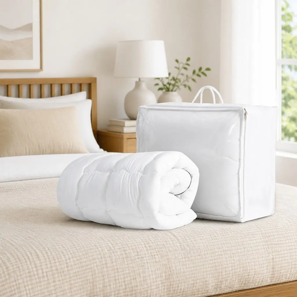Pillowtop Mattress Topper 5cm Thick King Single Breathable Microfibre Pad