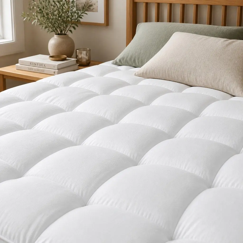 Pillowtop Mattress Topper 5cm Thick King Single Breathable Microfibre Pad