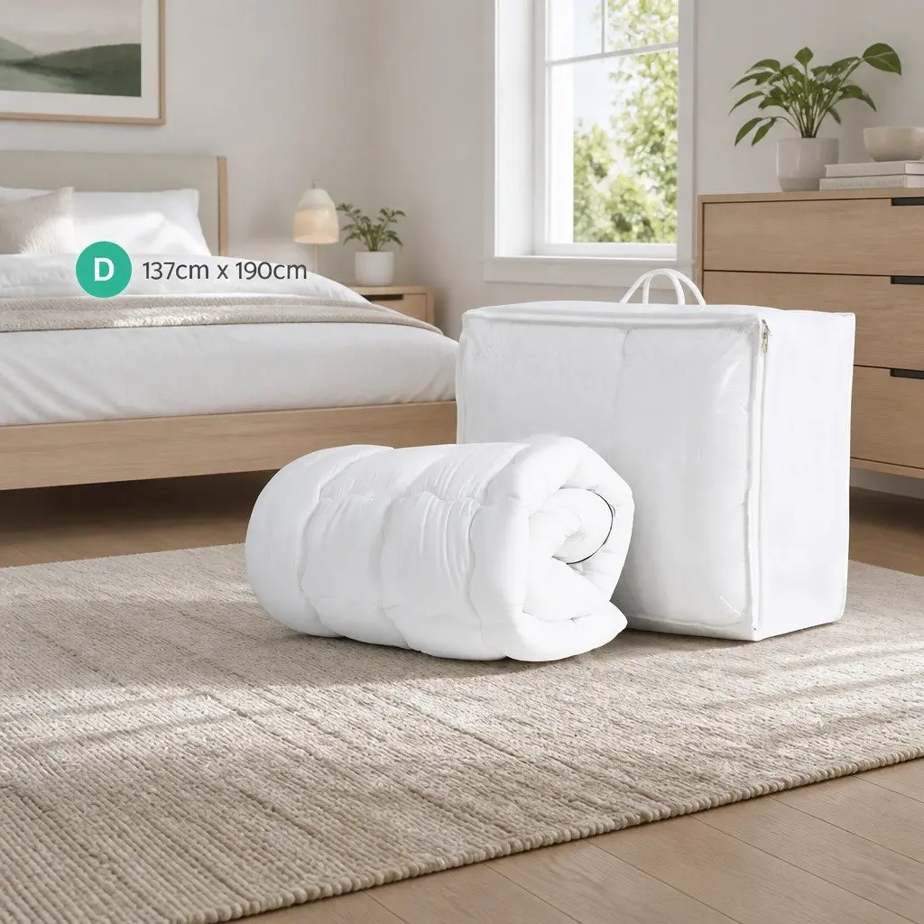 Pillowtop Mattress Topper 5cm Thick Double Bed Pad Machine Washable Breathable