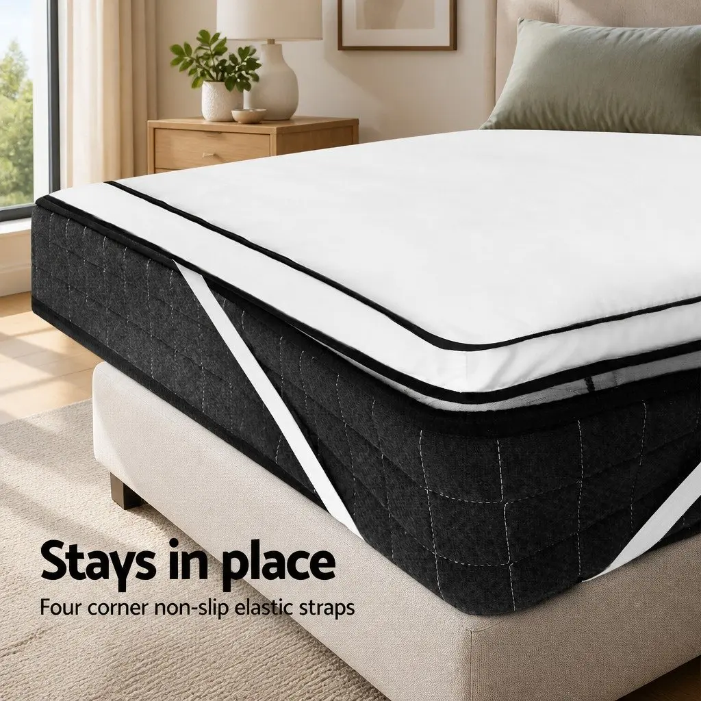 Pillowtop Mattress Topper 5cm Thick Double Bed Pad Machine Washable Breathable
