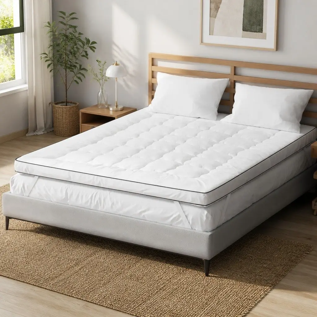 Mattress Topper Microfibre 5cm King White