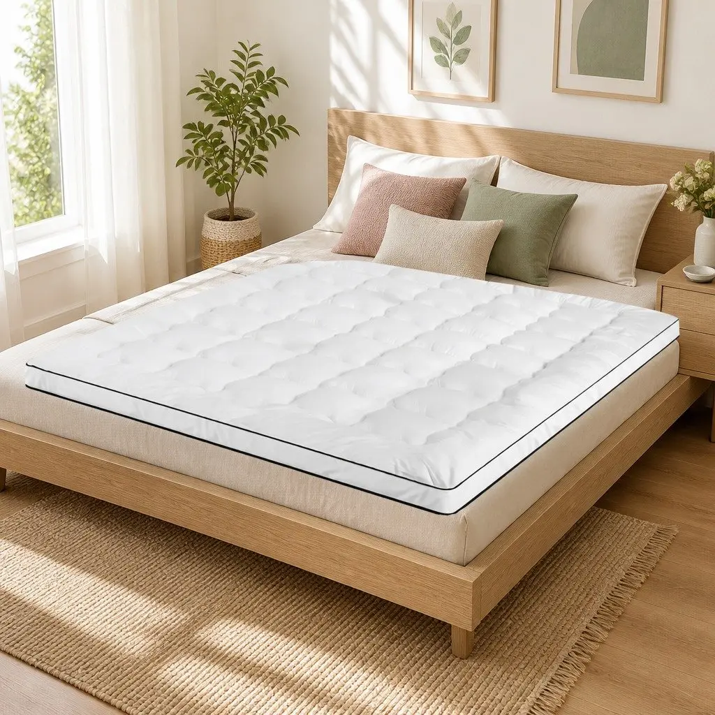 Mattress Topper Microfibre 5cm King White