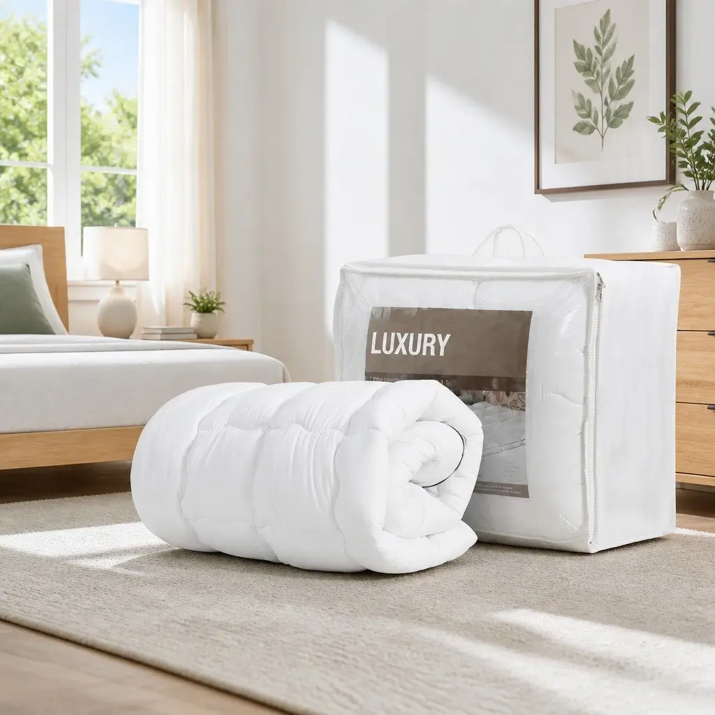 Mattress Topper Breathable Microfibre Single Bed 5cm Thick White Pillowtop Pad
