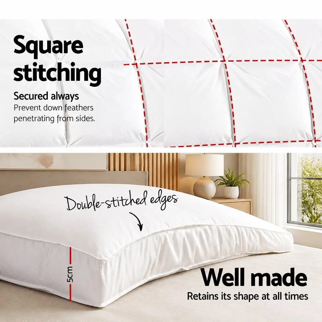 Pillowtop Mattress Topper Microfibre Filling King 5cm Thick White 45cm Deep Pocket