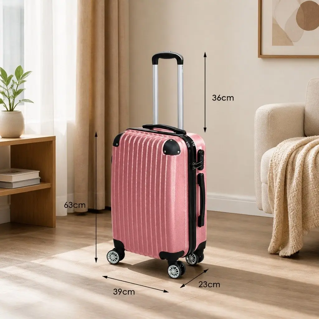 24 Inch Luggage Suitcase Hard Shell Trolley Travel Spinner Wheels Carry Bag