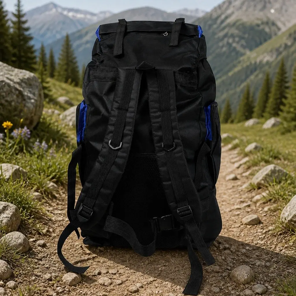 80L Military Tactical Backpack Nylon Blue