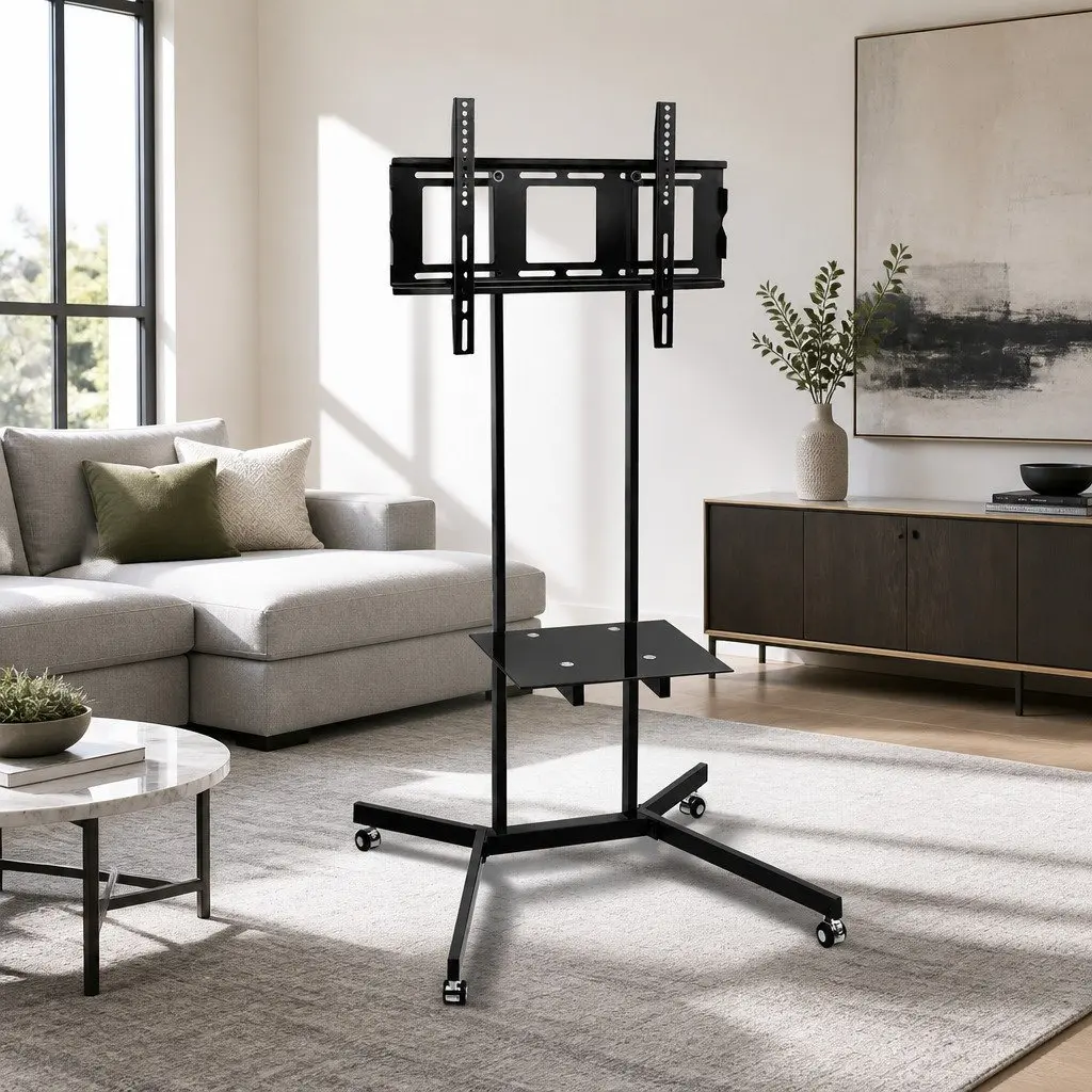 Mobile TV Stand for Home Use with Adjustable Height