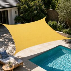 Rectangular Sun Shade Sail Canopy Outdoor Garden Patio UV Protection Breathable