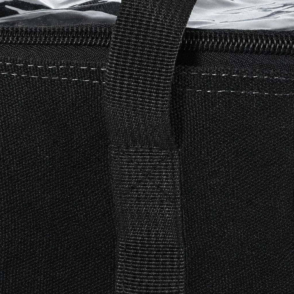 Canvas Storage Bag Heavy Duty 3 Piece Black 400gsm with Clear Top Zippers
