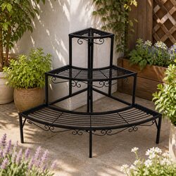 Versatile 3-Tier Plant Stand for Home and Garden Use