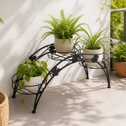Practical 3-Tier Metal Plant Stand for Home Use