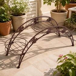 Metal Plant Stand Indoor Outdoor Steel Frame Large Small Pots Balcony Garden