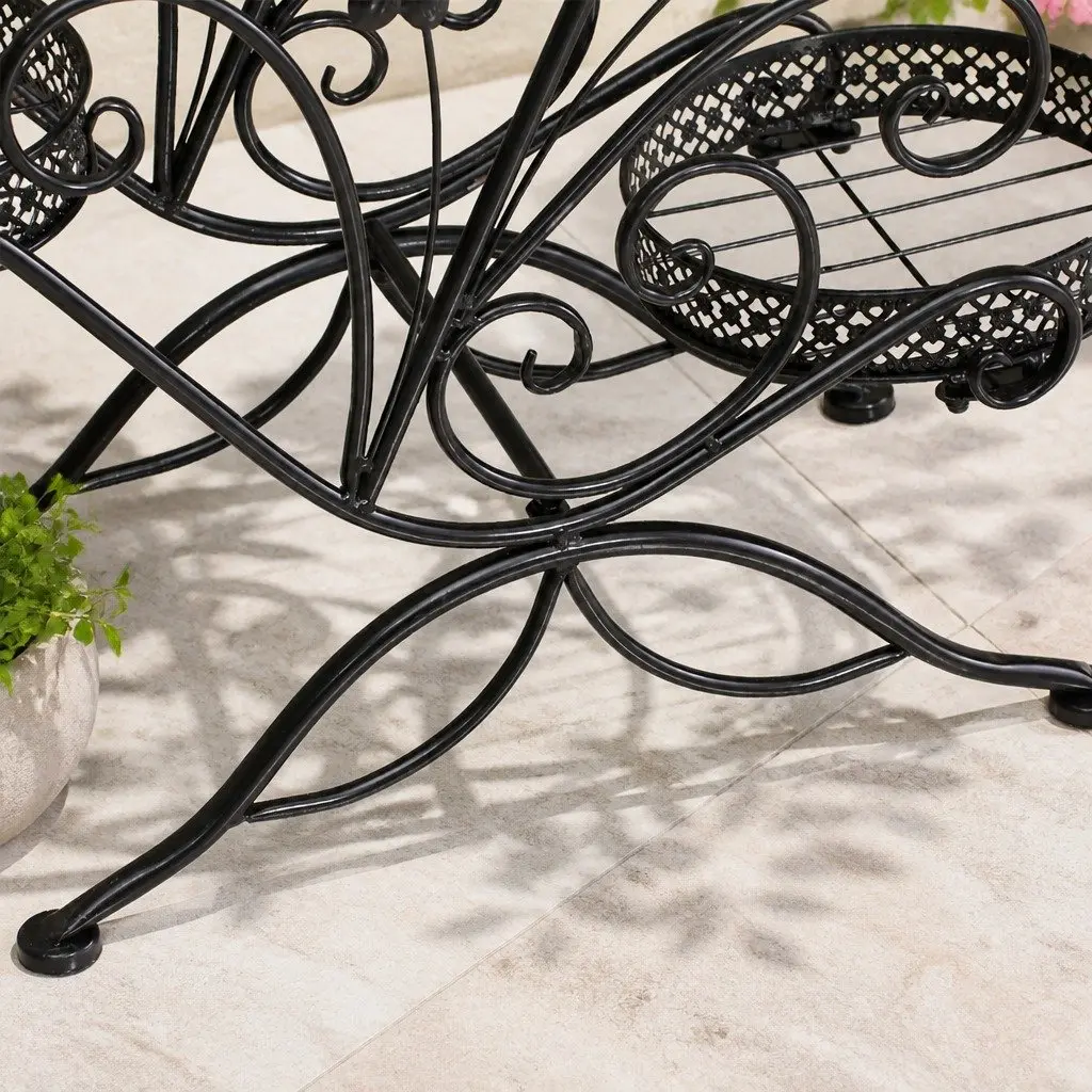 Steel Frame Black Plant Stand for Indoor and Outdoor Use Display Shelf for Potted Plants