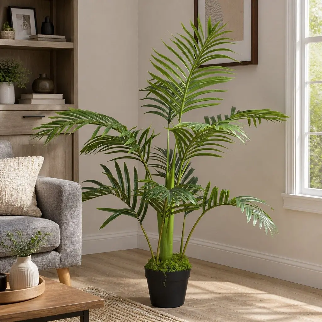 Artificial Oak Tree 95cm Indoor Green Fake Plant with Flexible Branches and Silk Leaves for Home Decor