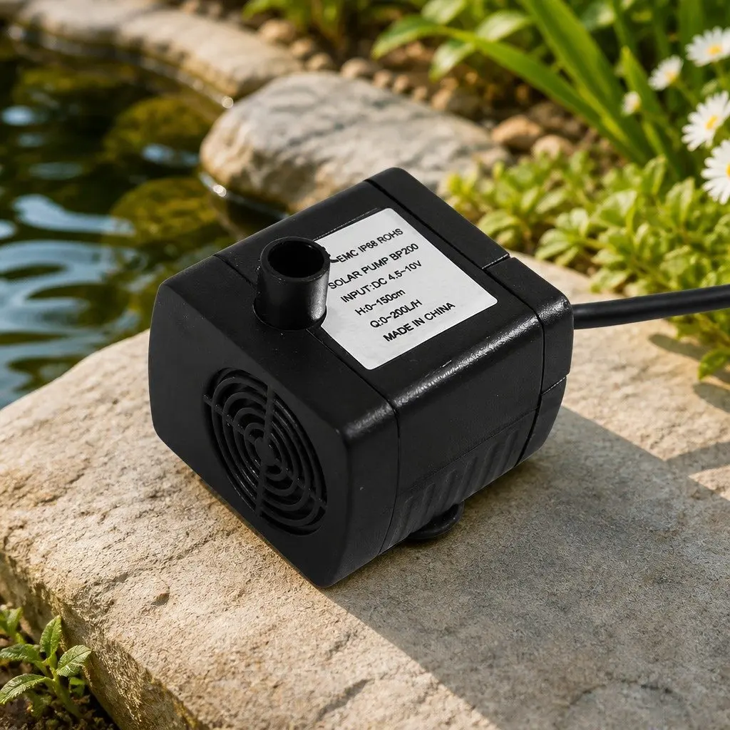 Solar Fountain 5W Outdoor Water Feature Powered Polycrystalline Panel 8 Nozzles