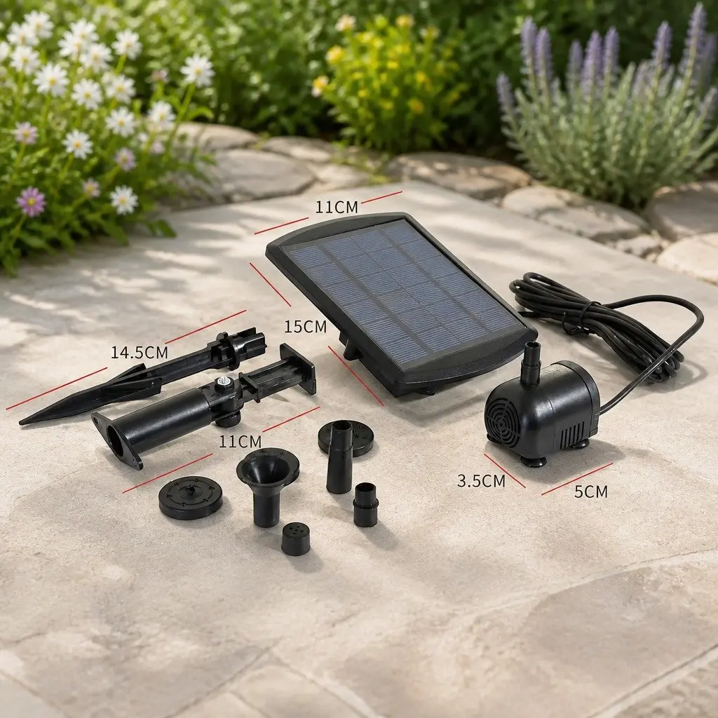 Solar Fountain Pump for Home Gardens