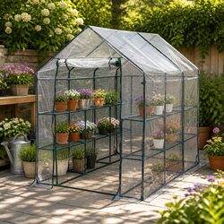 Practical Walk-In Greenhouse for Your Outdoor Space