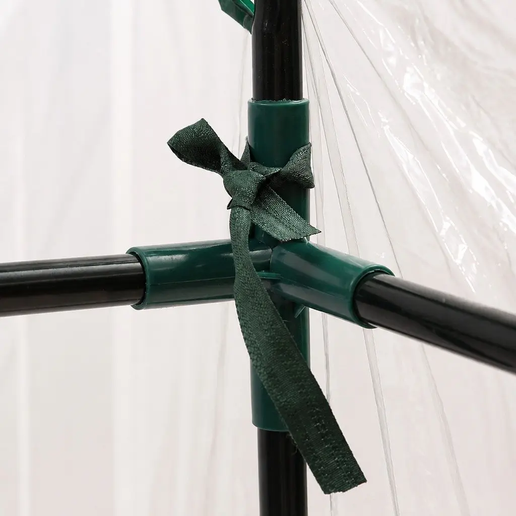 Walk In Greenhouse Steel Frame 3 Tier Shelves Transparent PVC Cover Outdoor Garden Plant Protection
