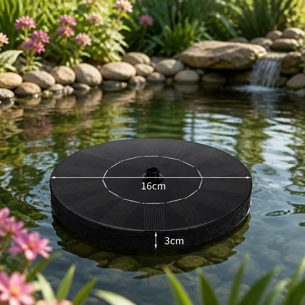 Solar Fountain Brushless Pump 16cm Black
