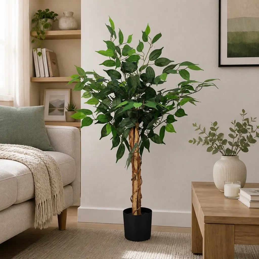 Artificial Tree PE Leaves 90CM Green Indoor Outdoor Home Decor Faux Christmas