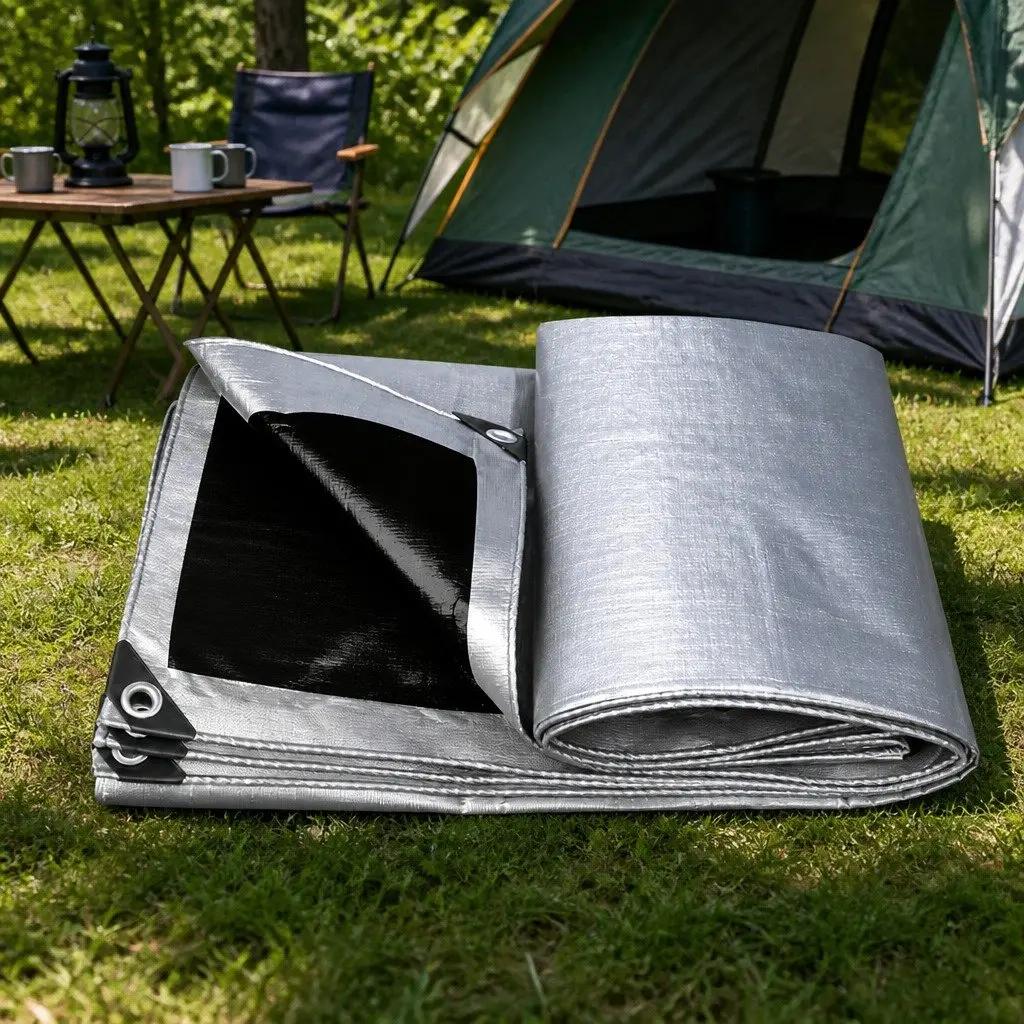 Heavy Duty Tarp 200GSM Waterproof 3.65m x 7.3m Grey