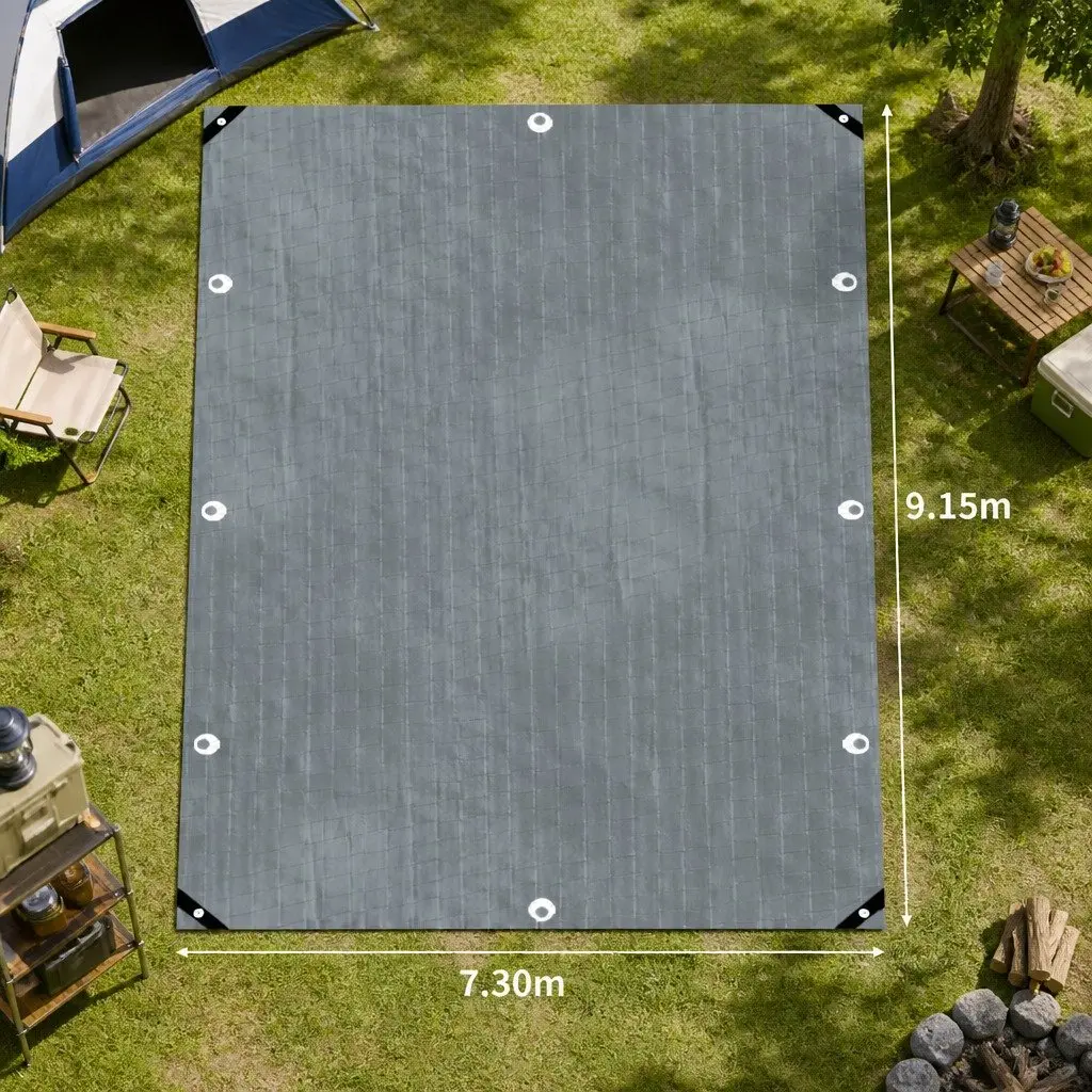 Heavy Duty Tarp 200GSM Waterproof Non-woven Polypropylene Grey Black Multiple Sizes