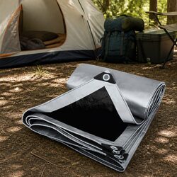 Heavy Duty Tarp 200GSM Waterproof Camping Tarpaulin Multiple Sizes All Weather