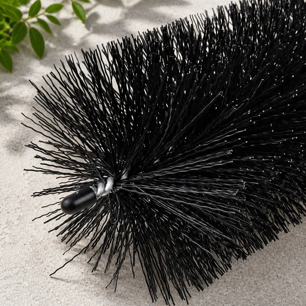 Gutter Brush Guard Nylon with Galvanised Steel Wire 92x10cm Black 24 Piece