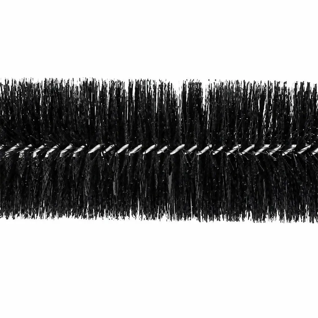 Gutter Brush Guard Nylon with Galvanised Steel Wire 92x10cm Black 24 Piece