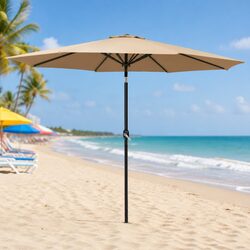 Versatile 3m Beach Umbrella with Adjustable Tilt