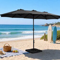 Perfect for Patios: 4.57m Outdoor Umbrella with Sturdy Base