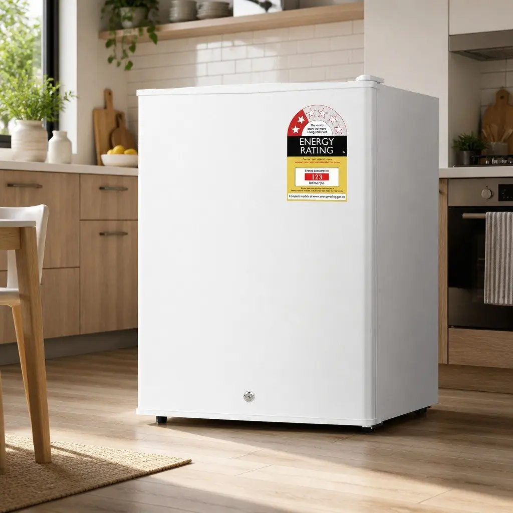 42L Upright Freezer Fridge Portable Compact Caravan Apartment Holiday Home White