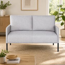 Functional Grey Linen 2-Seater Armchair for Your Home