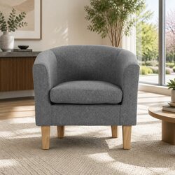 Grey Armchair Tub Chair for Relaxed Living