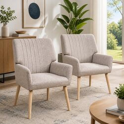 Practical Beige Lounge Chairs for Any Home - Set of 2