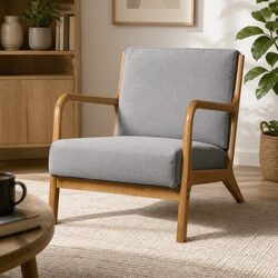 Functional Light Grey Armchair for Various Rooms