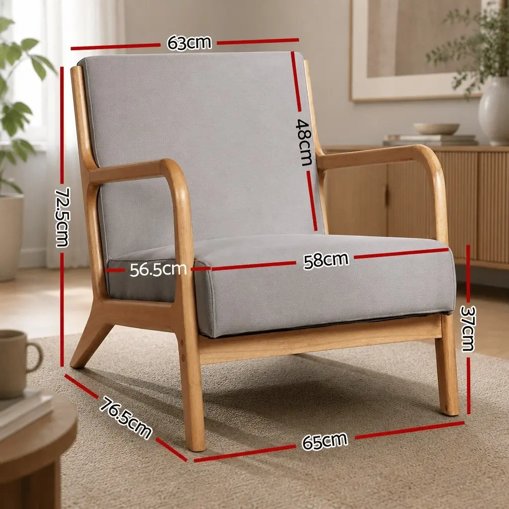 Light Grey Armchair for Various Rooms
