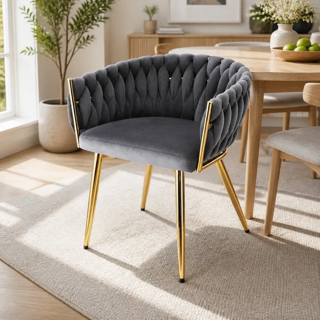 Velvet Armchair for Dining and Living Rooms