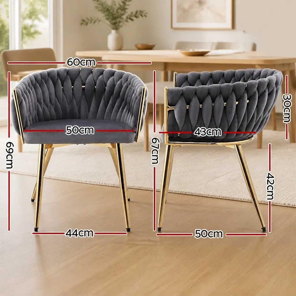 Velvet Armchair for Dining and Living Rooms