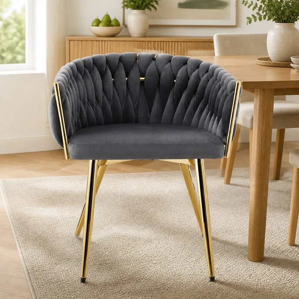 Velvet Armchair for Dining and Living Rooms