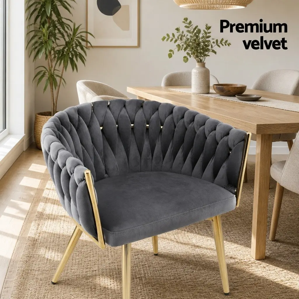 Velvet Armchair for Dining and Living Rooms