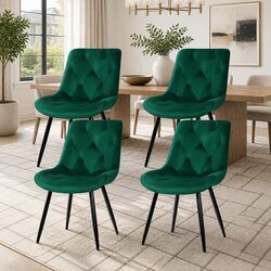 Practical Green Velvet Dining Chairs Set of 4 for Any Room