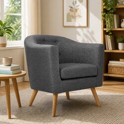 Versatile Grey Armchair for Living Spaces