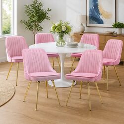 Practical Velvet Dining Chairs - Set of 6 for Versatile Use