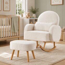 Practical Rocking Chair and Ottoman for Everyday Use