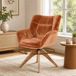 Ideal Brown Velvet Swivel Armchair for Any Room