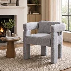 Comfortable Grey Lounge Chair Ideal for Various Spaces