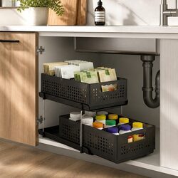 Pull-Out Under Sink Organizer Ideal for Compact Spaces