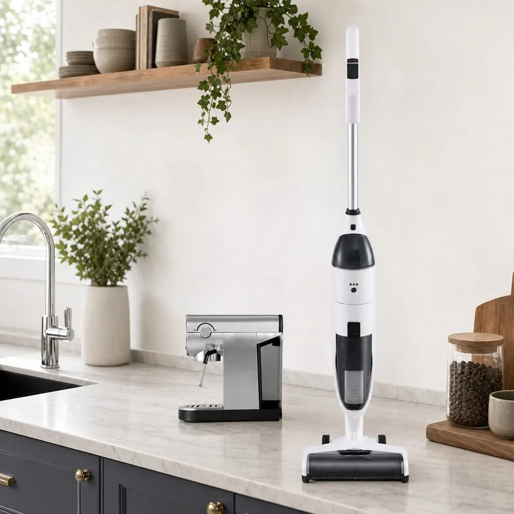 Cordless Wet Dry Vacuum Mop and Espresso Coffee Machine Combo Bundle