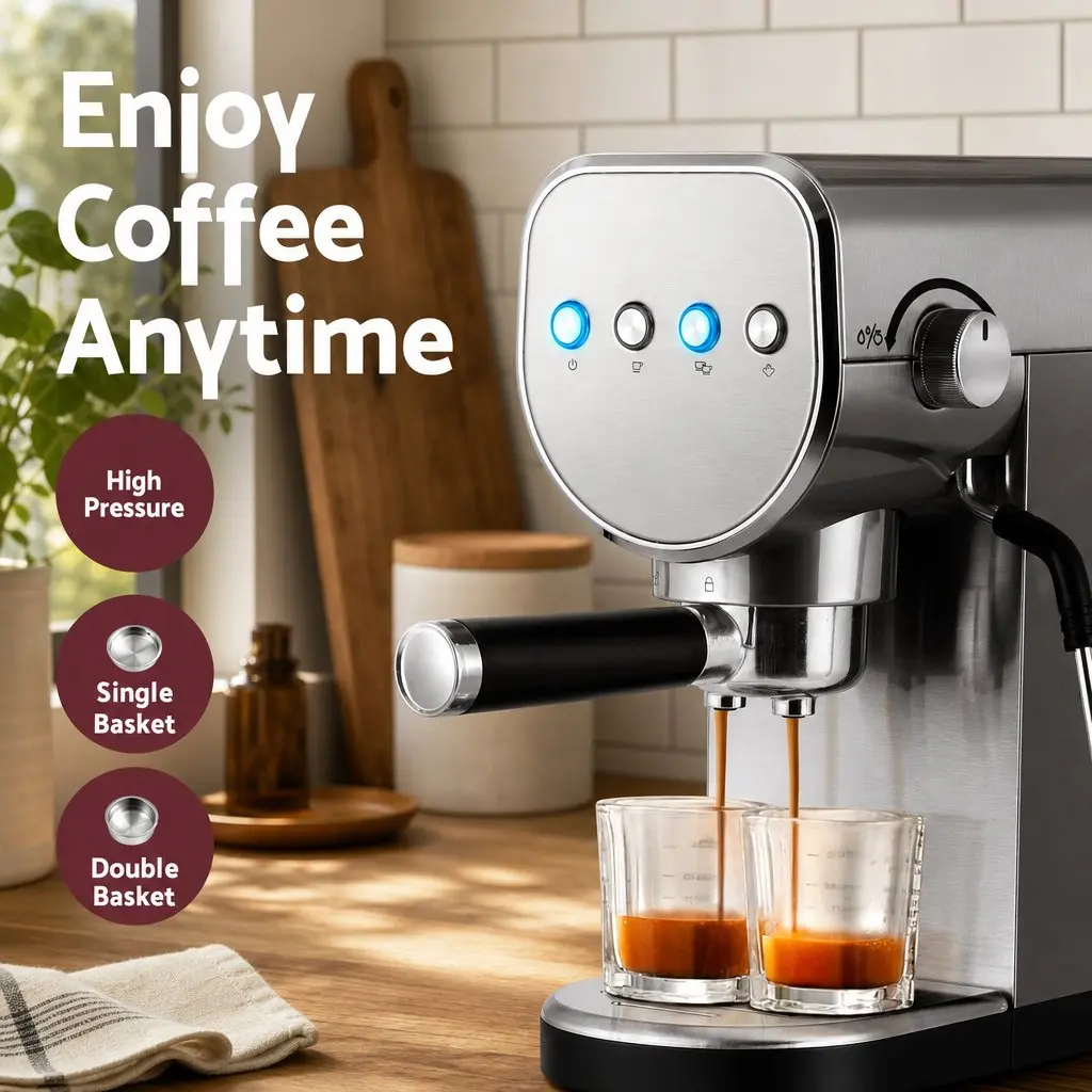 Cordless Wet Dry Vacuum Mop and Espresso Coffee Machine Combo Bundle